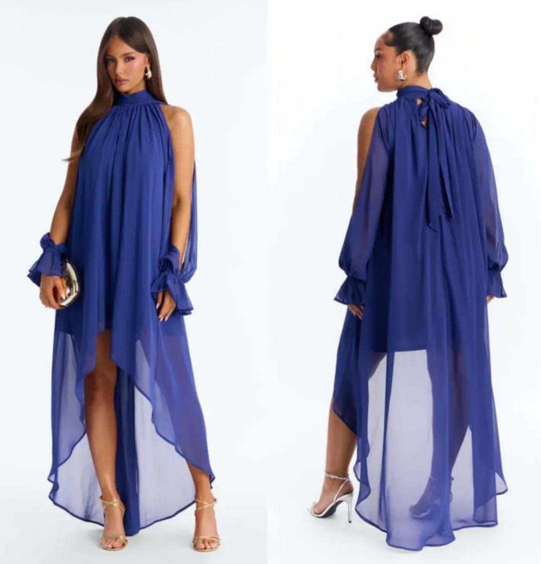 Dress (Cream, Navy, Brown)